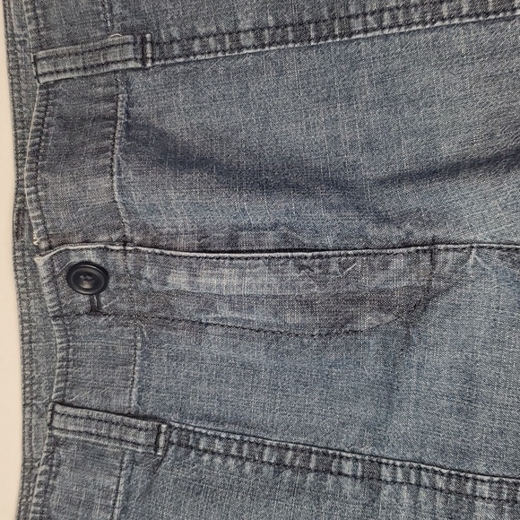 Loft Denim Shorts  Roll Up Hem Mid Mid Rise 100% Cotton Women 6 - Picture 5 of 9